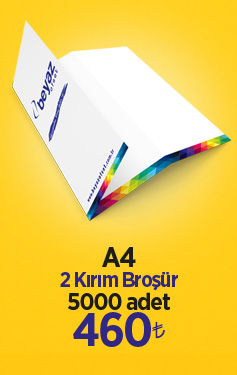 A4 2 Kırım Broşür 5.000 Adet 460 TL