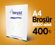 A4 Broşür Kampanya 5000 Adet 400 tl