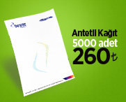 Antetli Kağıt Kampanya 5000 Adet 260 Tl